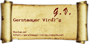 Gerstmayer Virág névjegykártya